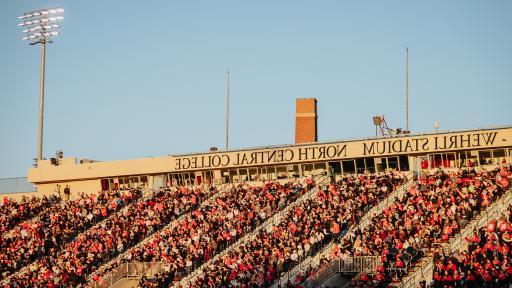 Fans at a North Central College football game.